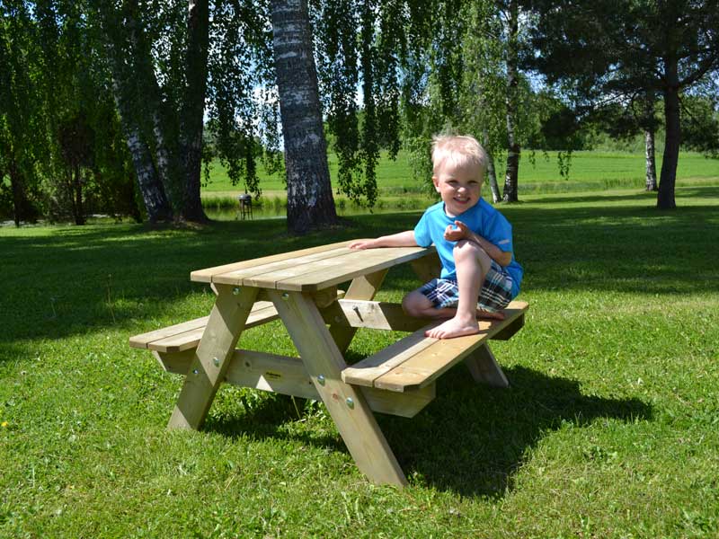 Mesa picnic infantil de madera Lisbet - 90x89 cm 4 Mesa picnic infantil de madera Lisbet - 90x89 cm - Imagen 3
