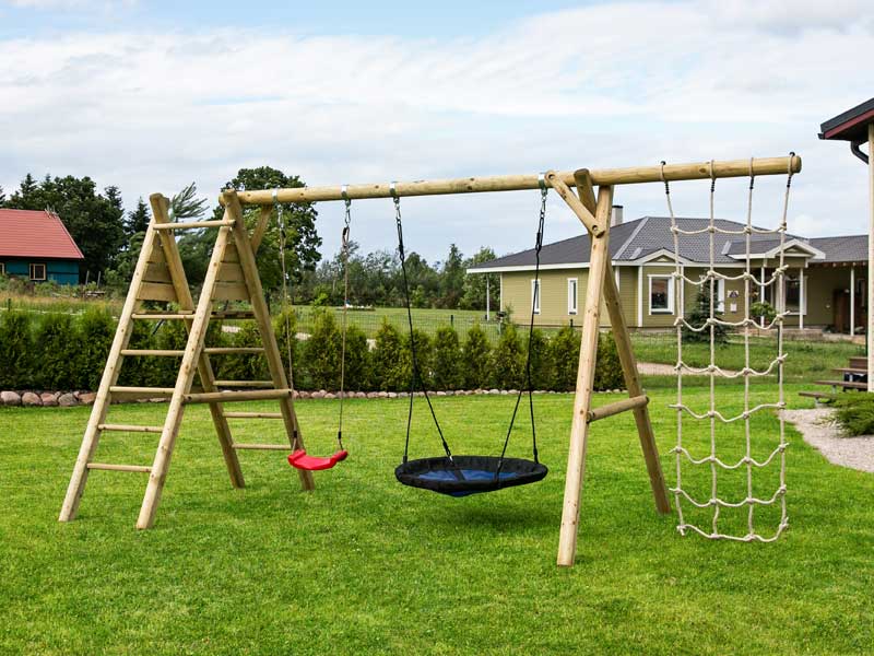 Parque infantil de madera Kalev - 470x200x230 cm 4 Parque infantil de madera Kalev - 470x200x230 cm - Imagen 3