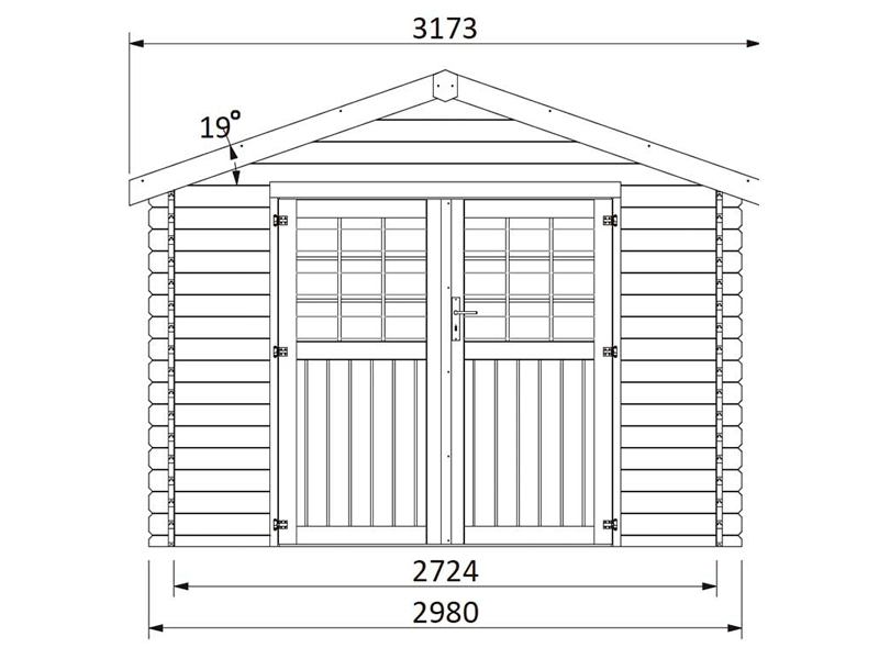 Caseta de madera Florine 59m2.2