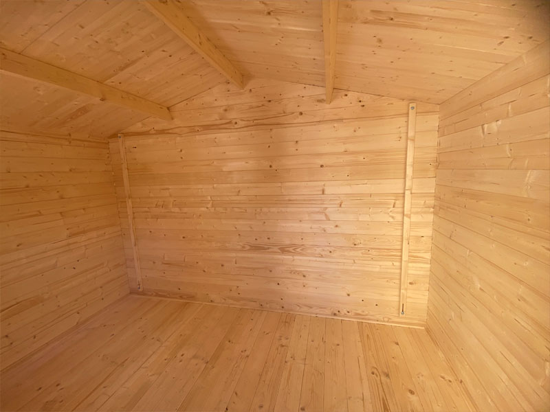 Caseta de madera Latina 56m2 verde Micasademadera2