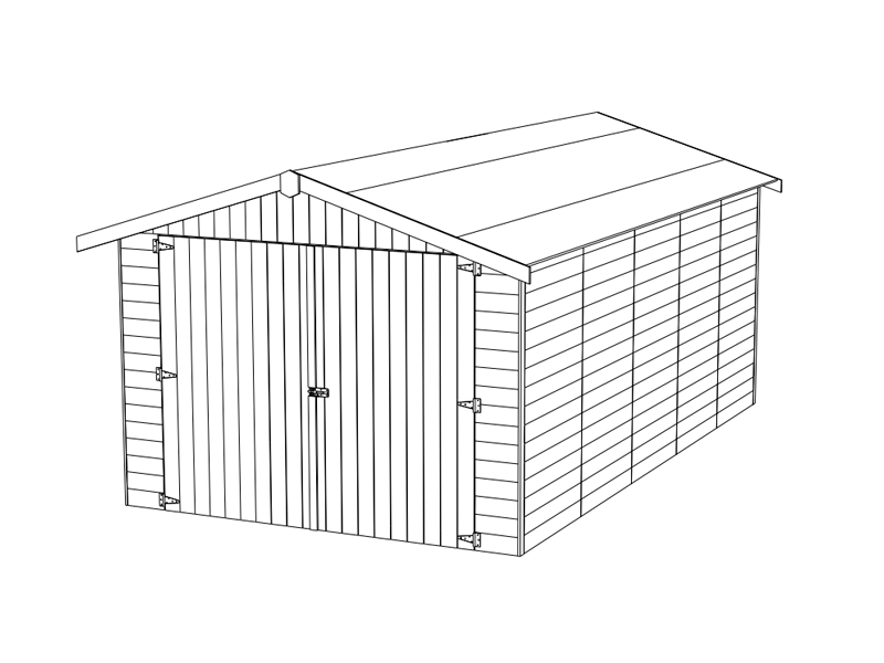 Garaje de madera Cain 1257m2