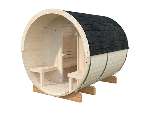 sauna de madera tipo barril anita micasademadera