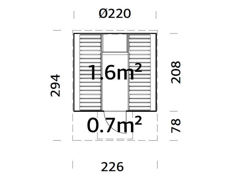 Caseta-Sauna-Anita-1,6+0,7m2-6