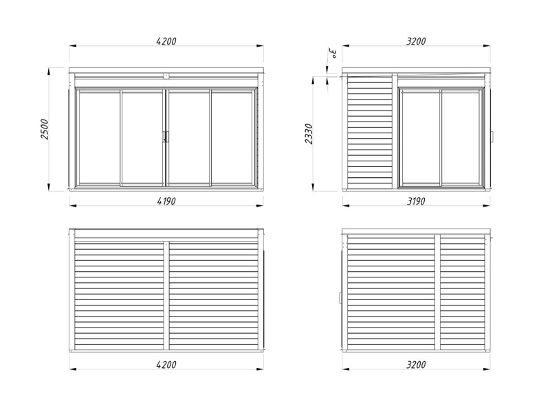 Caseta de madera Serena 12,6 m2 Set 1 Slide / Slide Plus 6 caseta-de-madera-serena12,6m2-Set1-Slide,-slide-plus-4