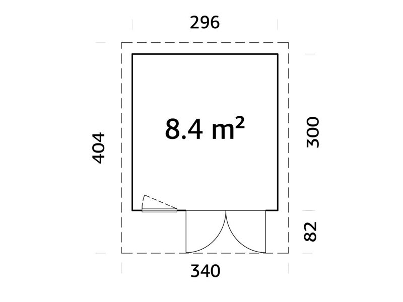 Caseta de madera Aurelia - 8,4 m2 3 Caseta-de-madera-Aurelia-8,4m2-micasademadera-8