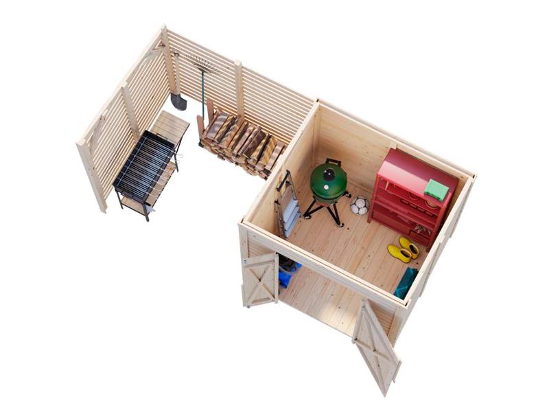 Cobertizo de madera Leif - 3,0+2,9 m2 6 Cobertizo-de-madera-Leif-3,0+2,9m2-micasademadera-6