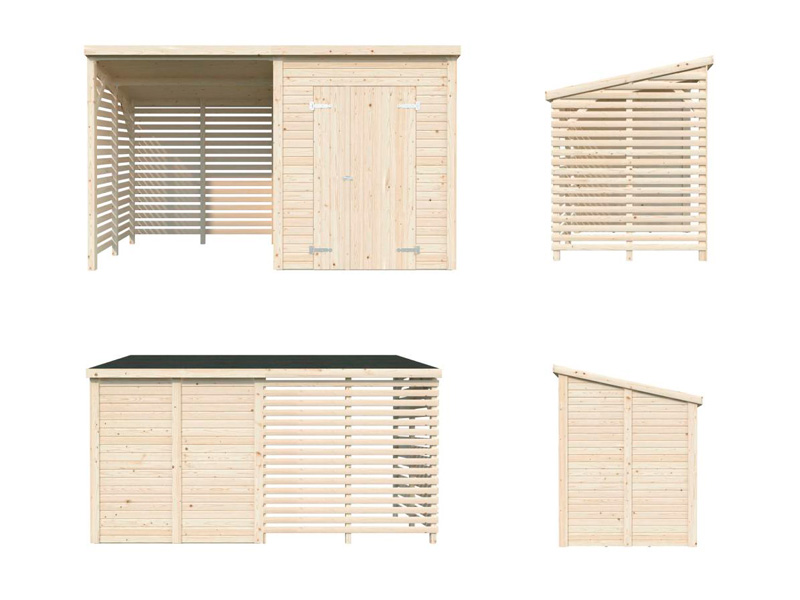 Cobertizo de madera Leif - 3,0+2,9 m2 8 Cobertizo-de-madera-Leif-3,0+2,9m2-micasademadera-6