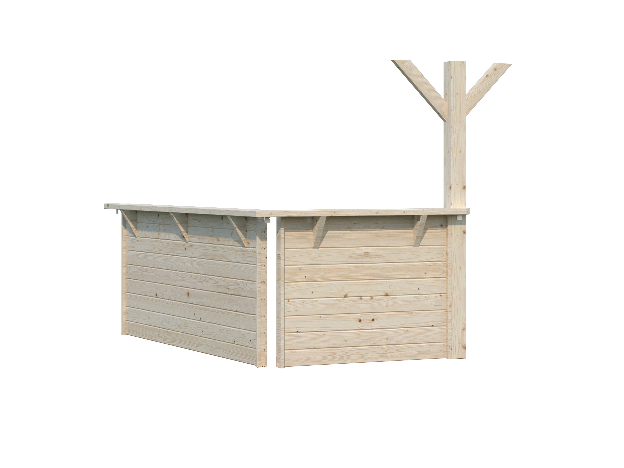 10 Palmako Connect Half wall corner NATURAL