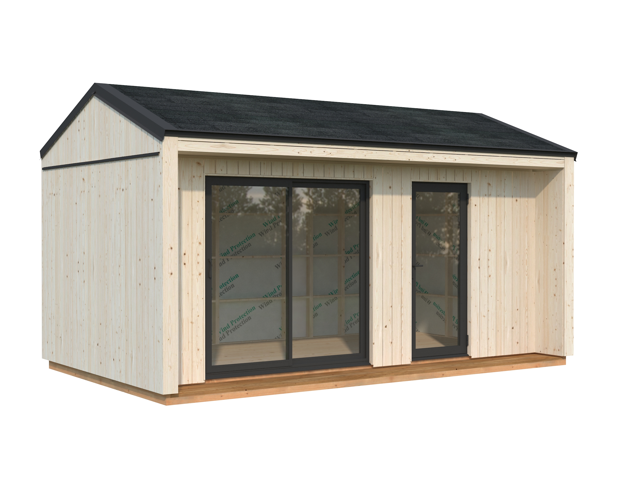 Caseta nórdica de madera Rebekka - 13,6 m2 5 Caseta nórdica de madera Rebekka - 13,6 m2 - Imagen 4