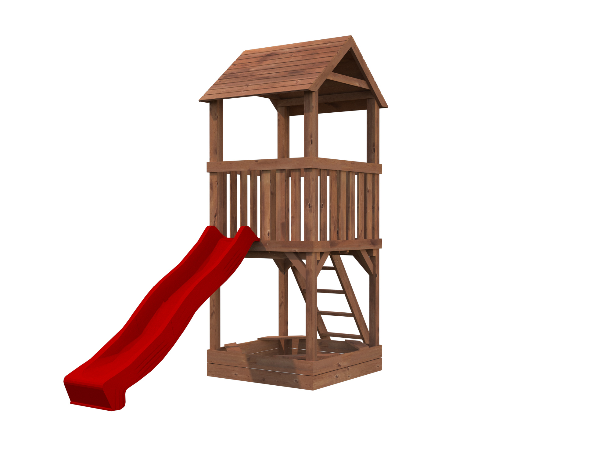 Torre infantil de madera Jesper con techo - 120x120x314 cm 3 Torre infantil de madera Jesper con techo - 120x120x314 cm - Imagen 2