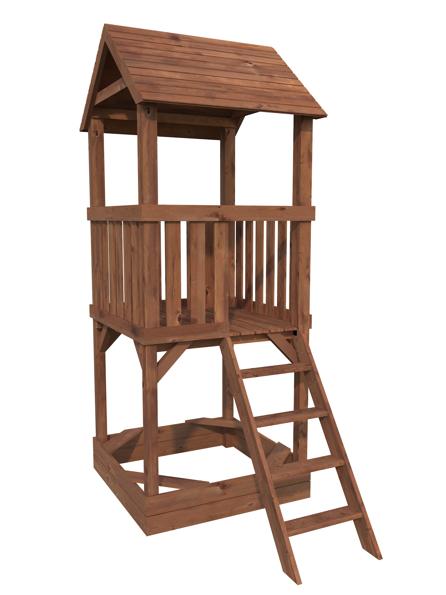 Torre infantil de madera Jesper con techo - 120x120x314 cm 4 Torre infantil de madera Jesper con techo - 120x120x314 cm - Imagen 3