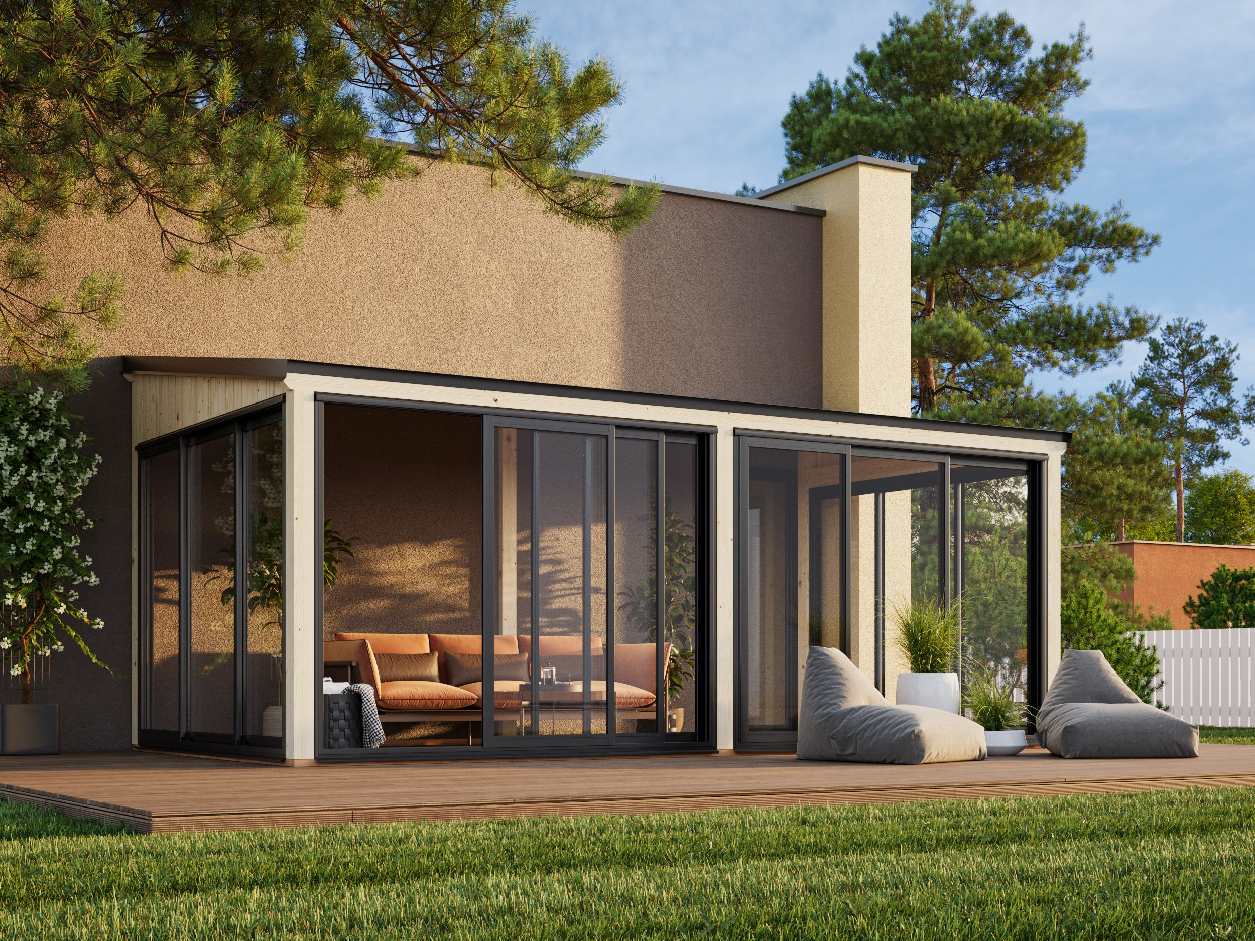 1 Palmako conservatory Lumi 16.2 m2 Slide NATURAL wb