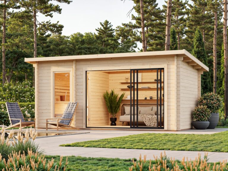 1 Palmako sauna Sanna 12.8 m2 Slide NATURAL wb