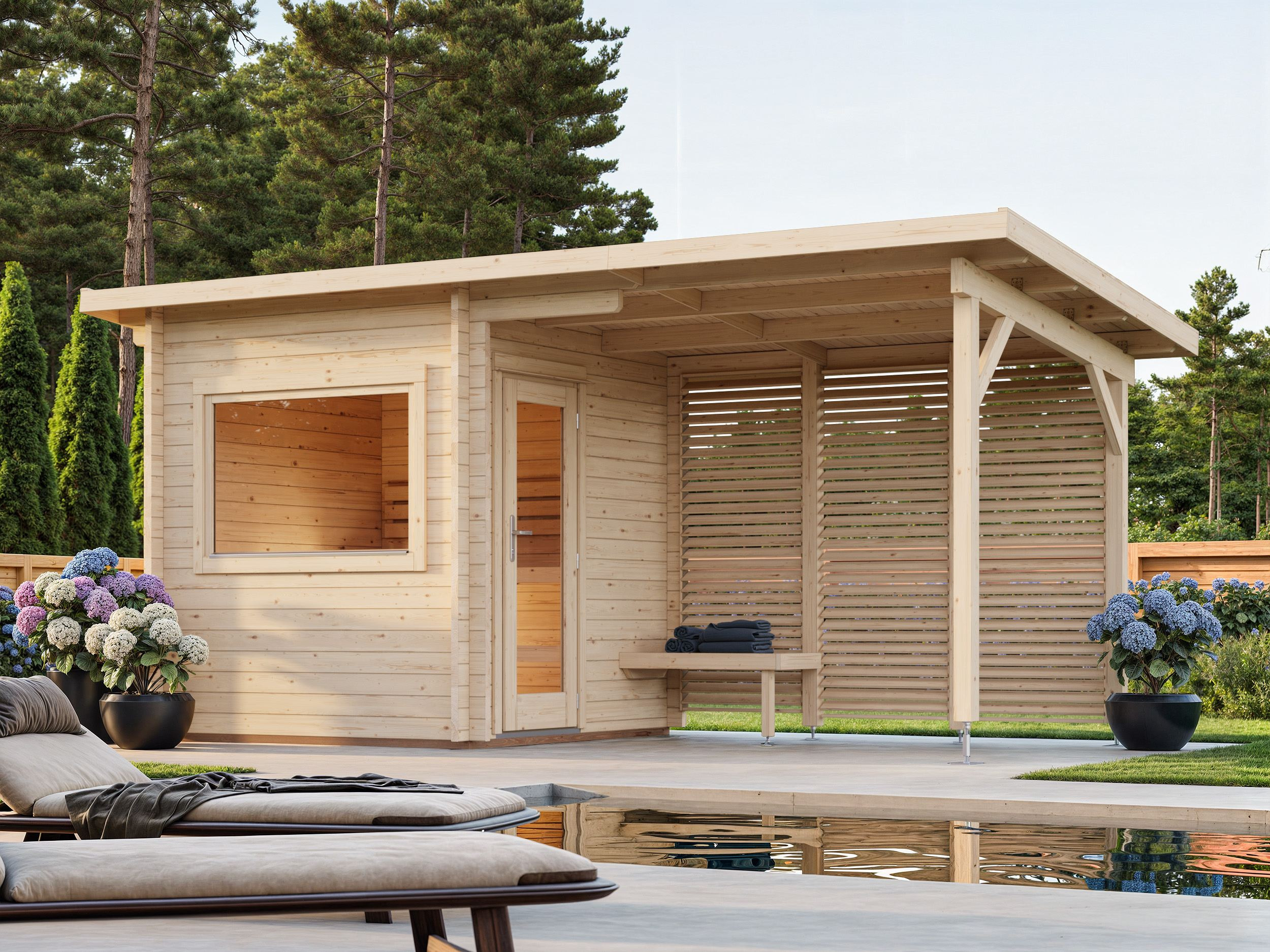 1 Palmako sauna Sanna 4.12B5.9 m2 NATURAL wb2028129