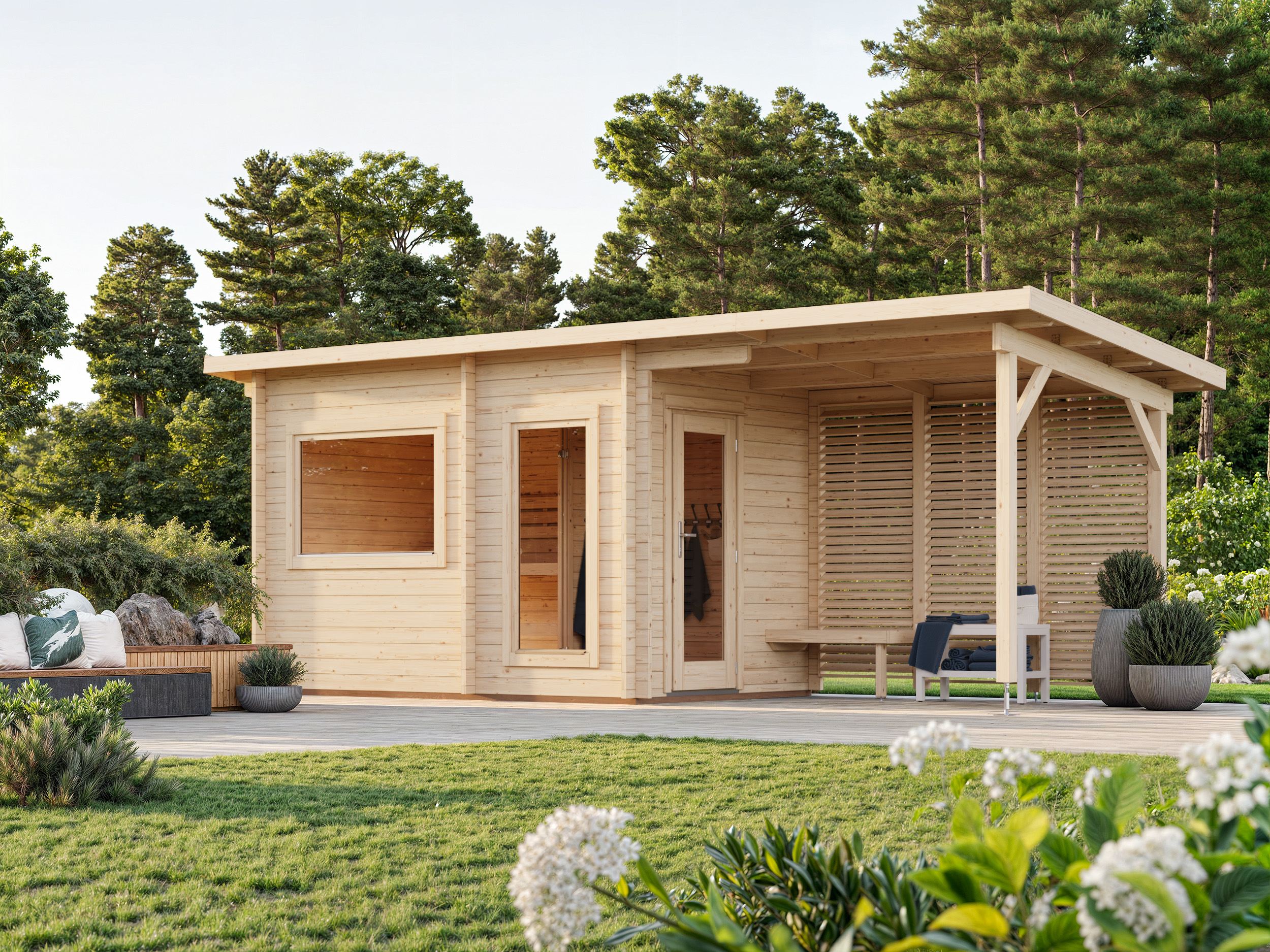 1 Palmako sauna Sanna 6.82B5.9 m2 NATURAL wb