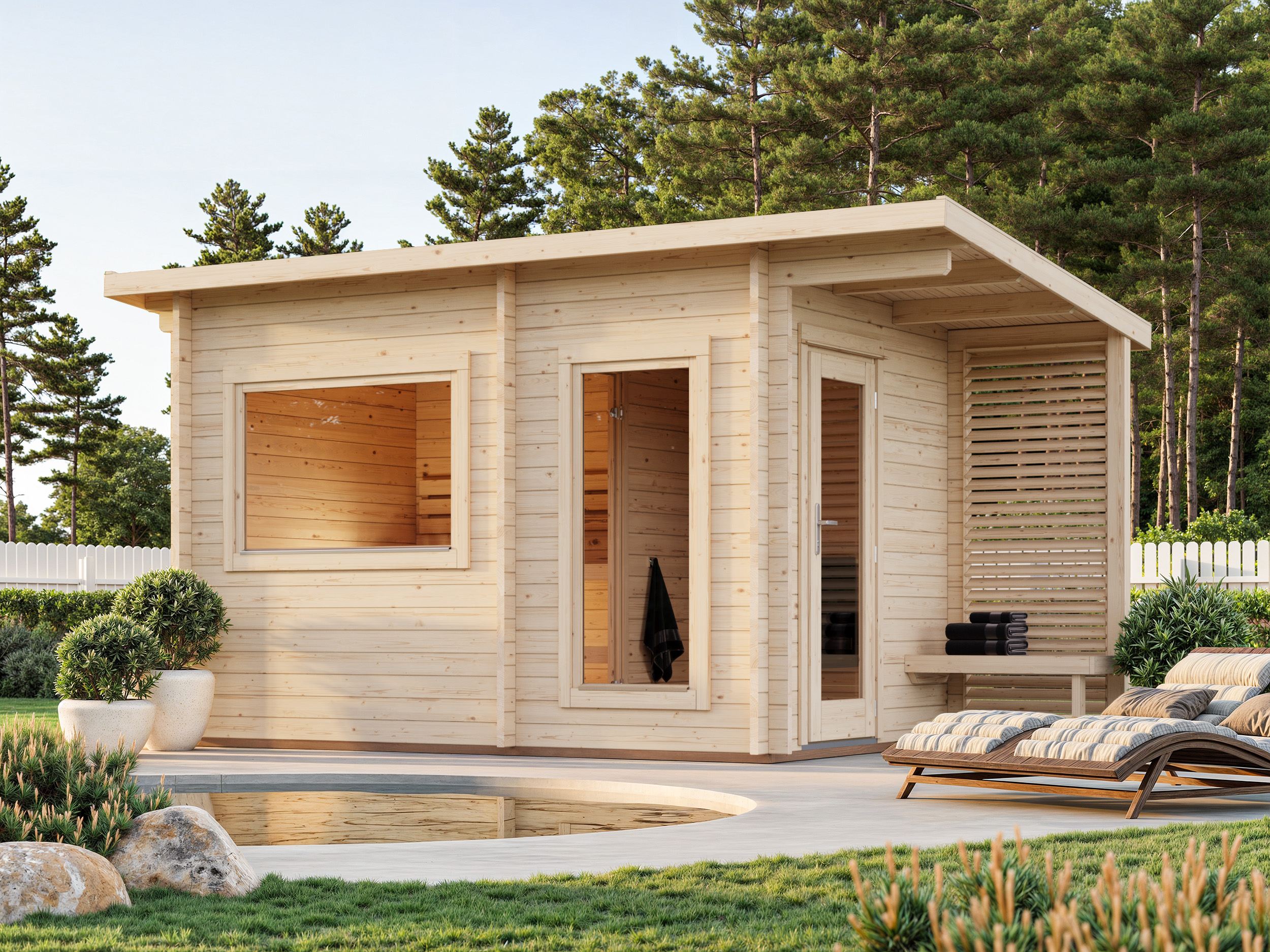 1 Palmako sauna Sanna 6.8 m2 NATURAL wb