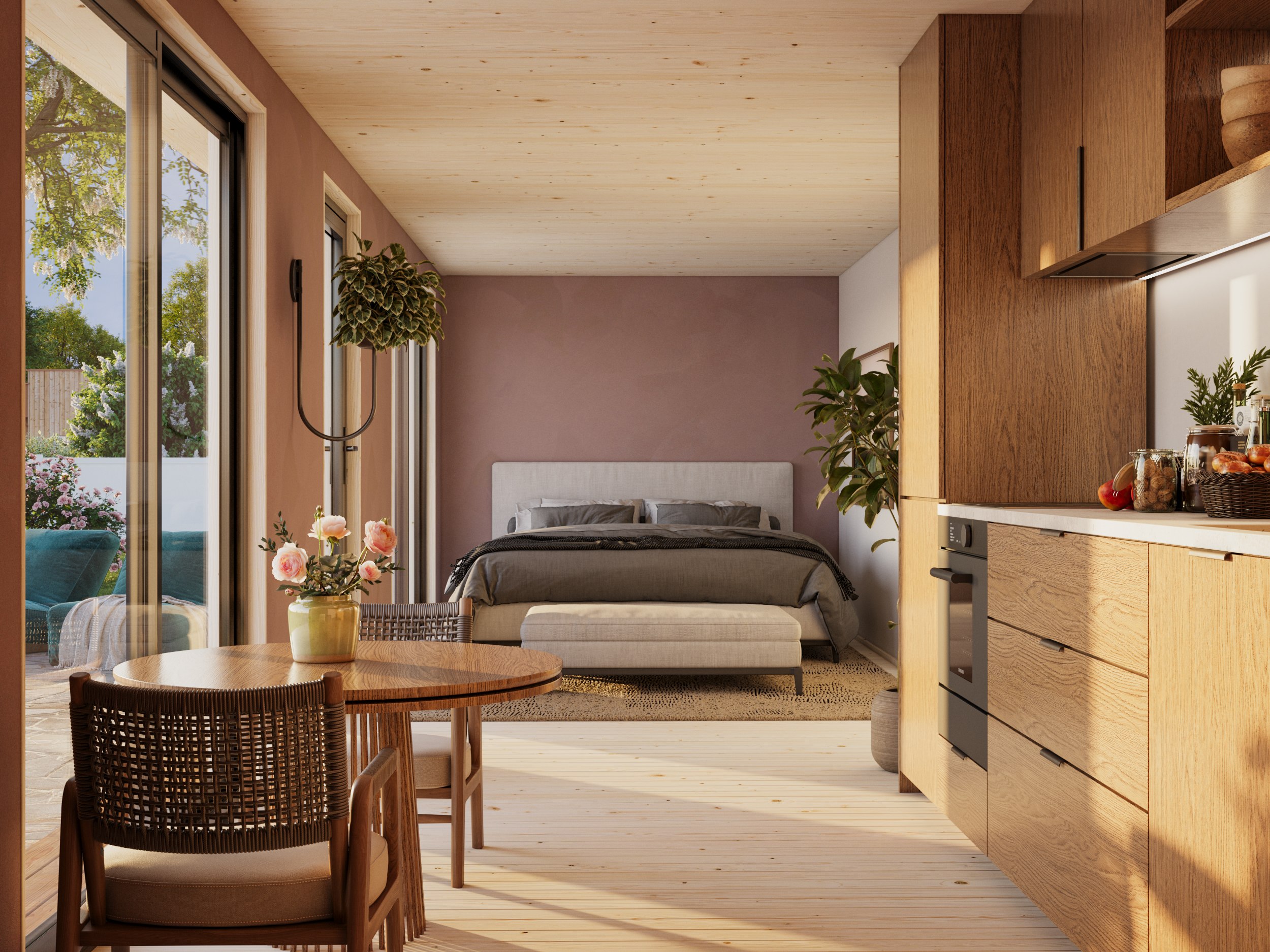 Caseta nórdica de madera Johanna - 22,4 m2 3 Caseta nórdica de madera Johanna - 22,4 m2 - Imagen 2