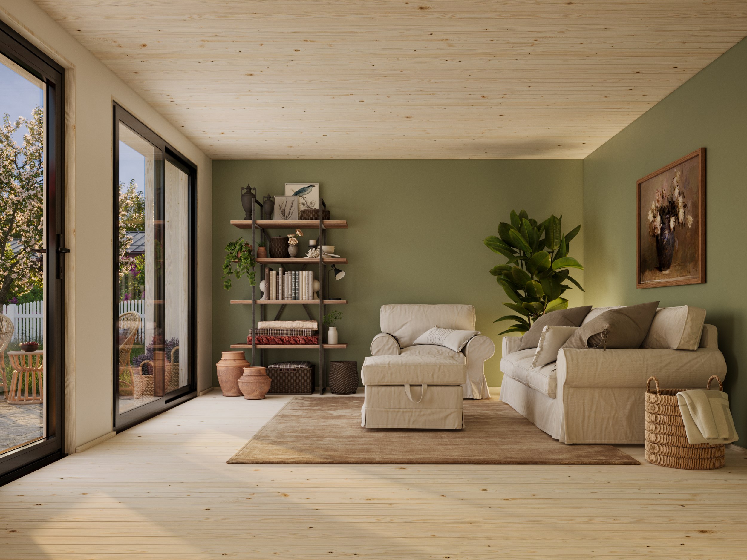 Caseta nórdica de madera Rebekka - 19,4 m2 3 Caseta nórdica de madera Rebekka - 19,4 m2 - Imagen 2