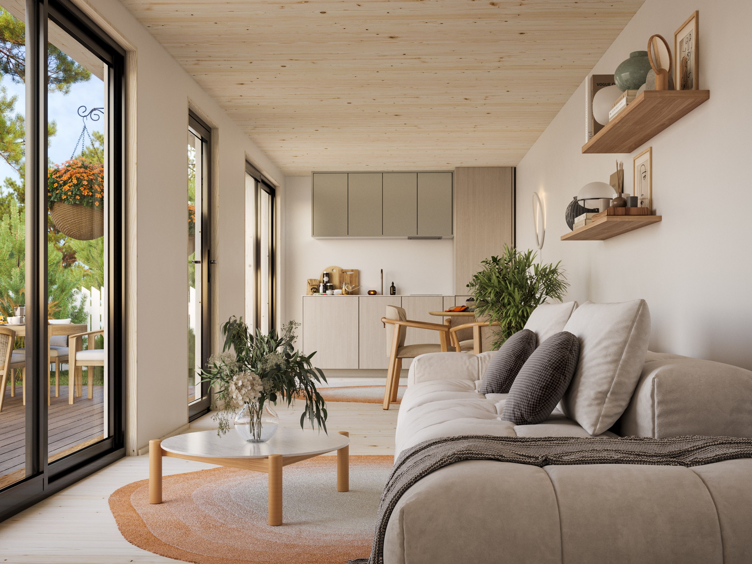 Caseta nórdica de madera Rebekka - 22,4 m2 3 Caseta nórdica de madera Rebekka - 22,4 m2 - Imagen 2