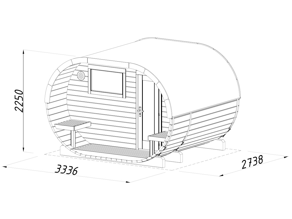 Caseta Sauna Anette 3,0+1,5 m2 6 Caseta Sauna Anette 3,0+1,5 m2 - Imagen 5