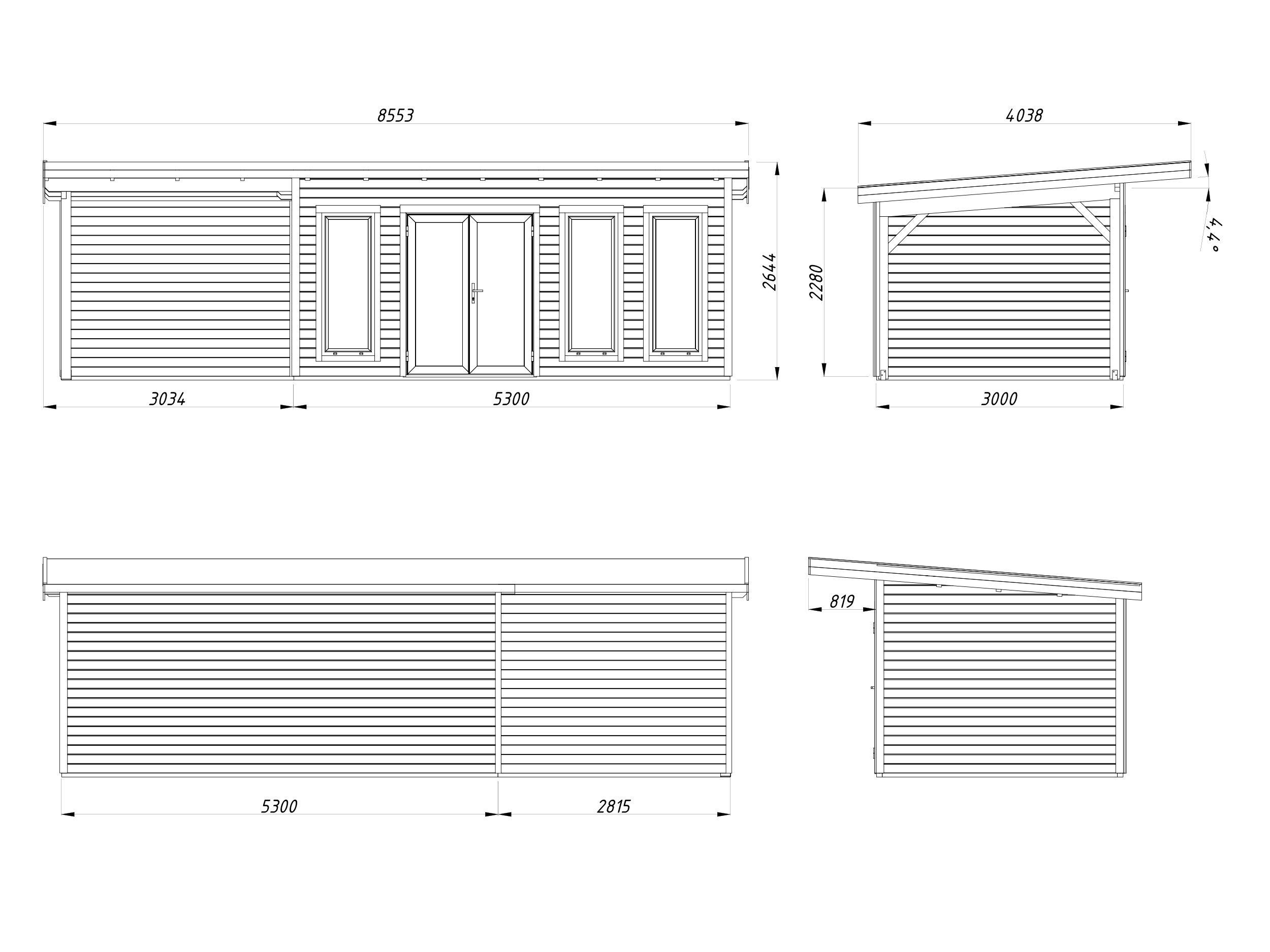 Caseta de madera Aurelia - 15,2+7,9 m2 6 Caseta de madera Aurelia - 15,2+7,9 m2 - Imagen 5