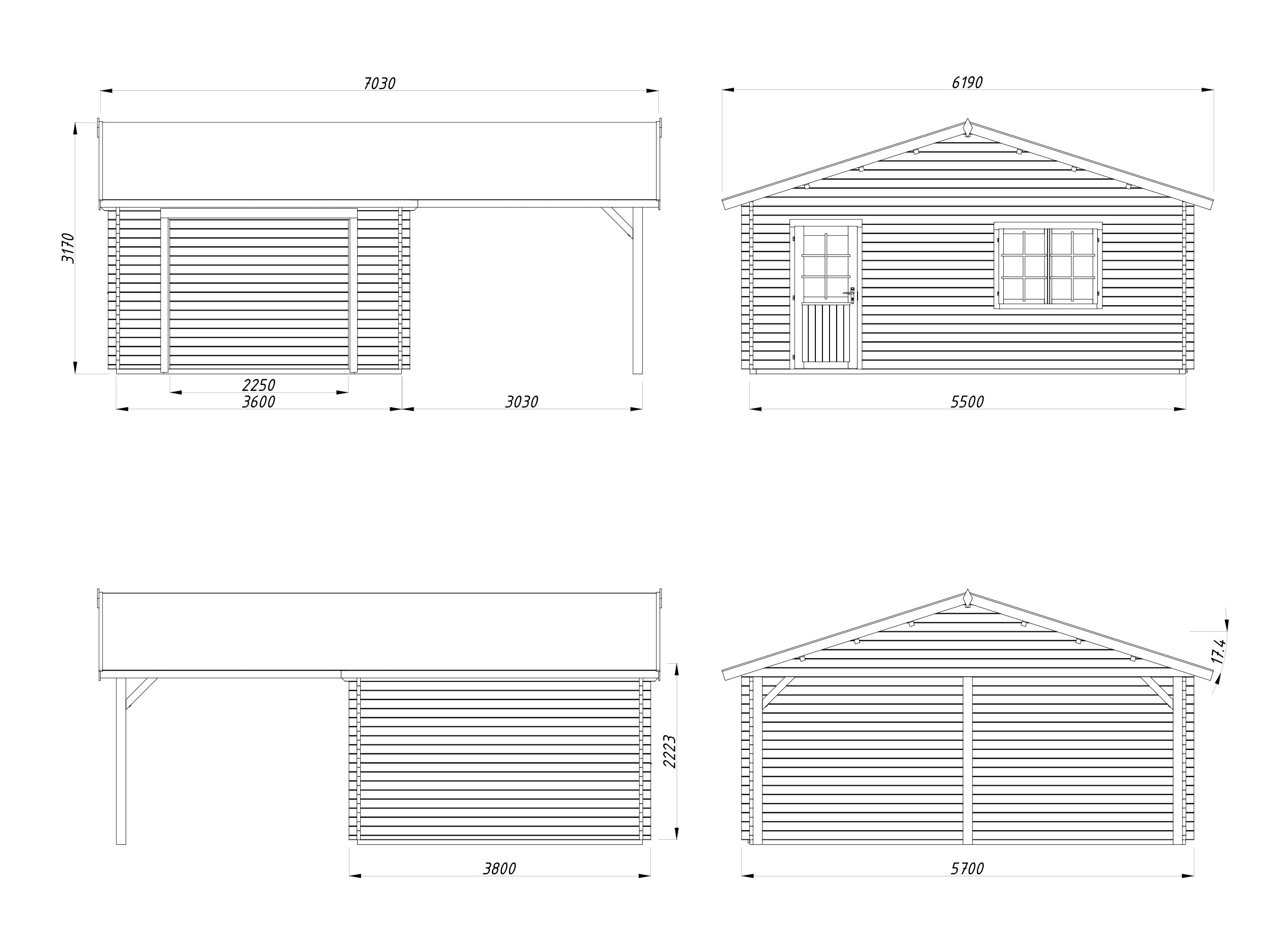 Garaje de madera Roger - 19,0+16,2 m2 6 Garaje de madera Roger - 19,0+16,2 m2 - Imagen 5