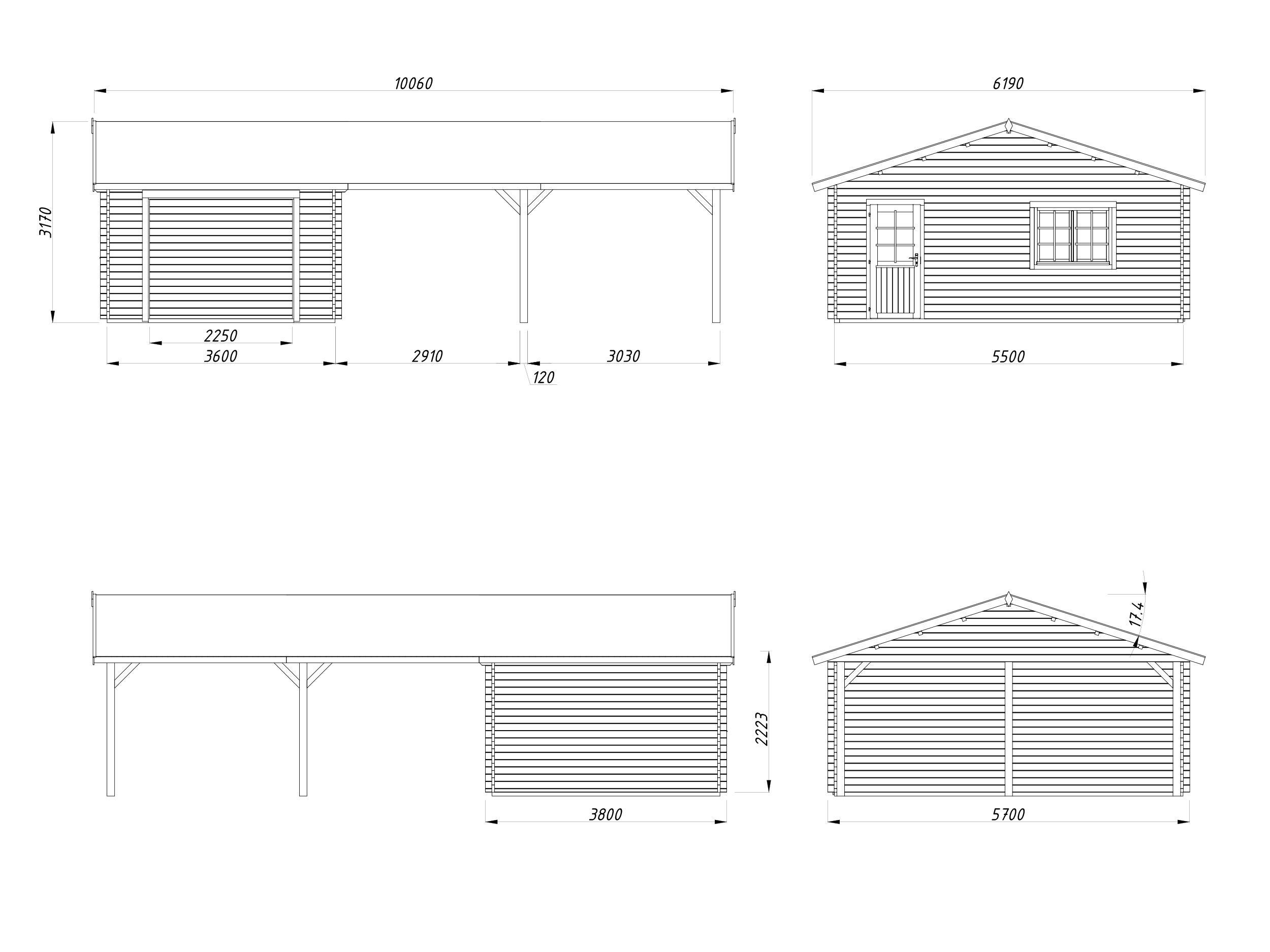 Garaje de madera Roger - 19,0+33,2 m2 6 Garaje de madera Roger - 19,0+33,2 m2 - Imagen 5