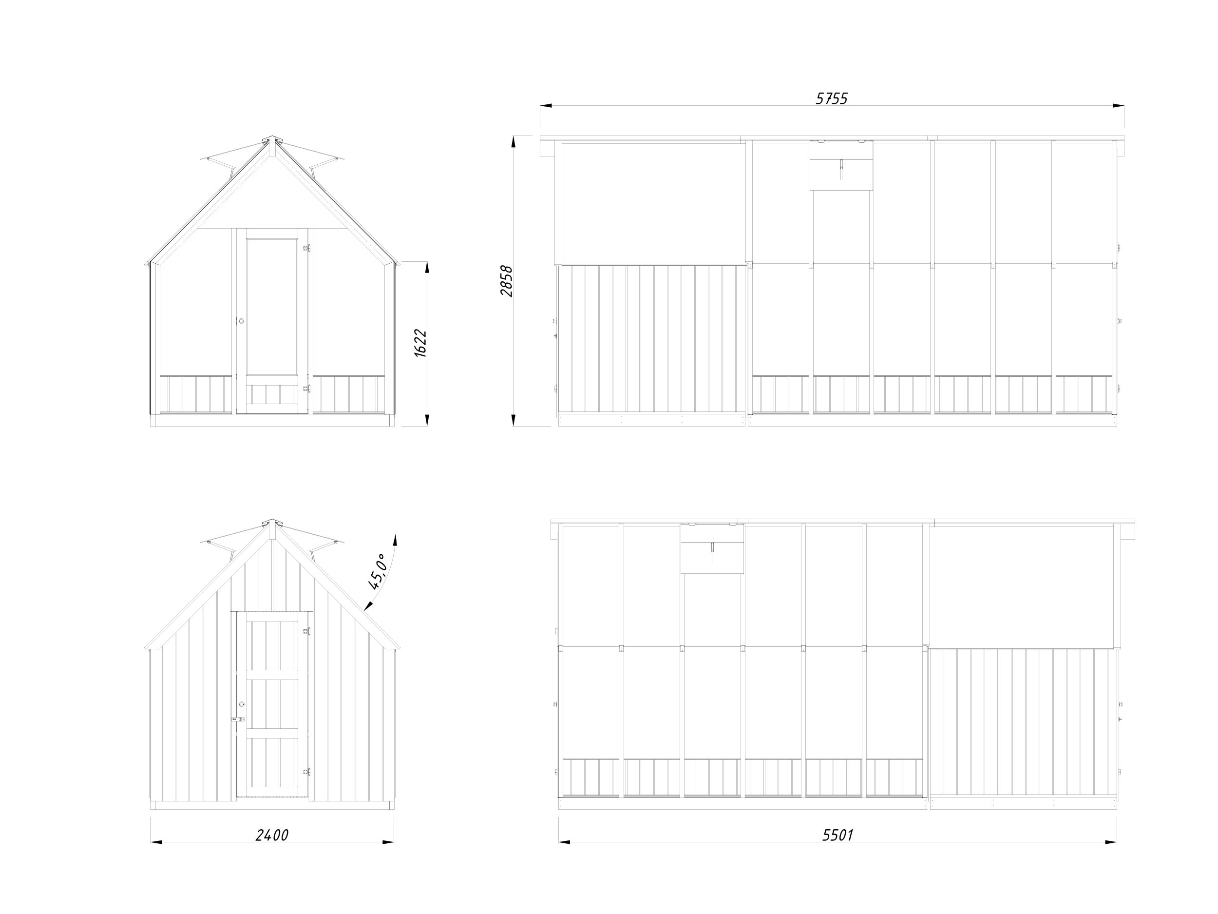 Cenador de madera Emilia - 8,2+4,0 m2 4 Cenador de madera Emilia - 8,2+4,0 m2 - Imagen 3