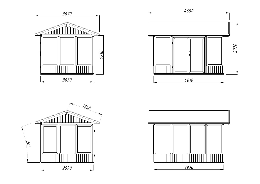 Cenador de madera Isabella - 10,9 m2 6 Cenador de madera Isabella - 10,9 m2 - Imagen 5