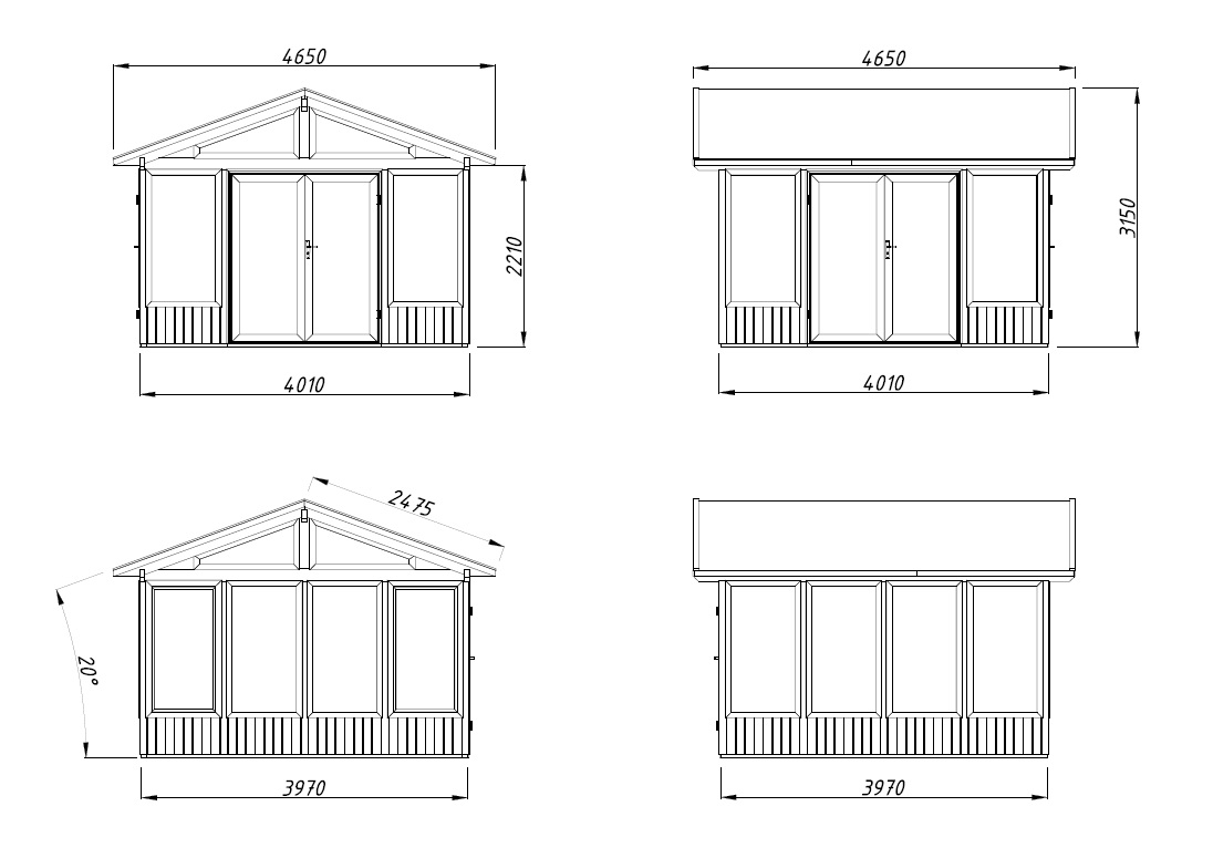 Cenador de madera Isabella - 14,7 m2 6 Cenador de madera Isabella - 14,7 m2 - Imagen 5