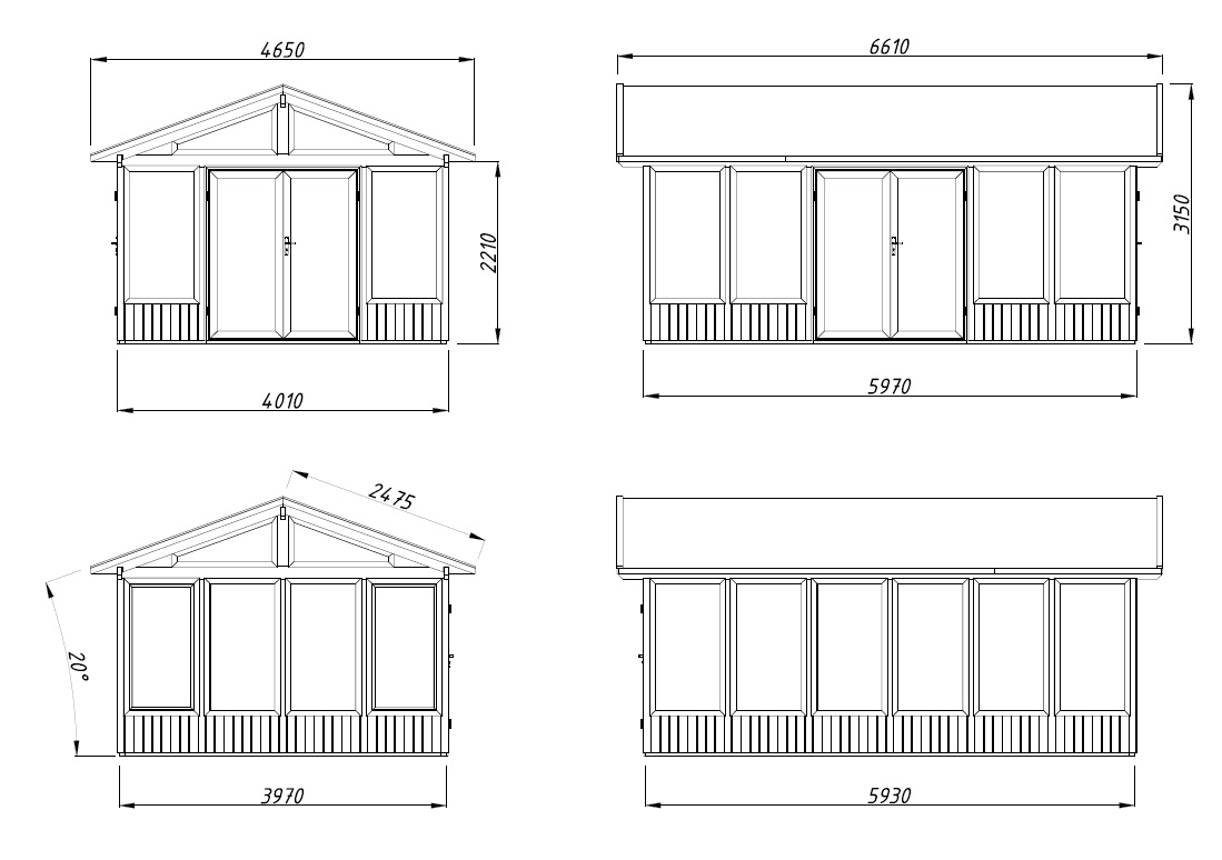 Cenador de madera Isabella - 22,2 m2 6 Cenador de madera Isabella - 22,2 m2 - Imagen 5