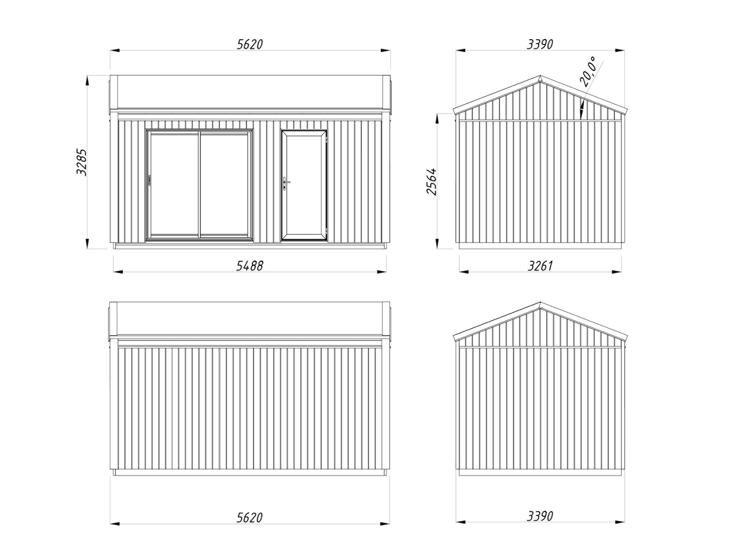 Caseta nórdica de madera Rebekka - 13,6 m2 6 Caseta nórdica de madera Rebekka - 13,6 m2 - Imagen 5