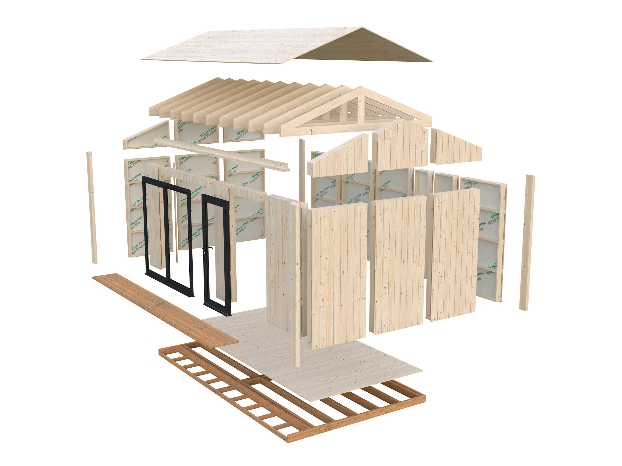 Caseta nórdica de madera Rebekka - 13,6 m2 4 Caseta nórdica de madera Rebekka - 13,6 m2 - Imagen 3