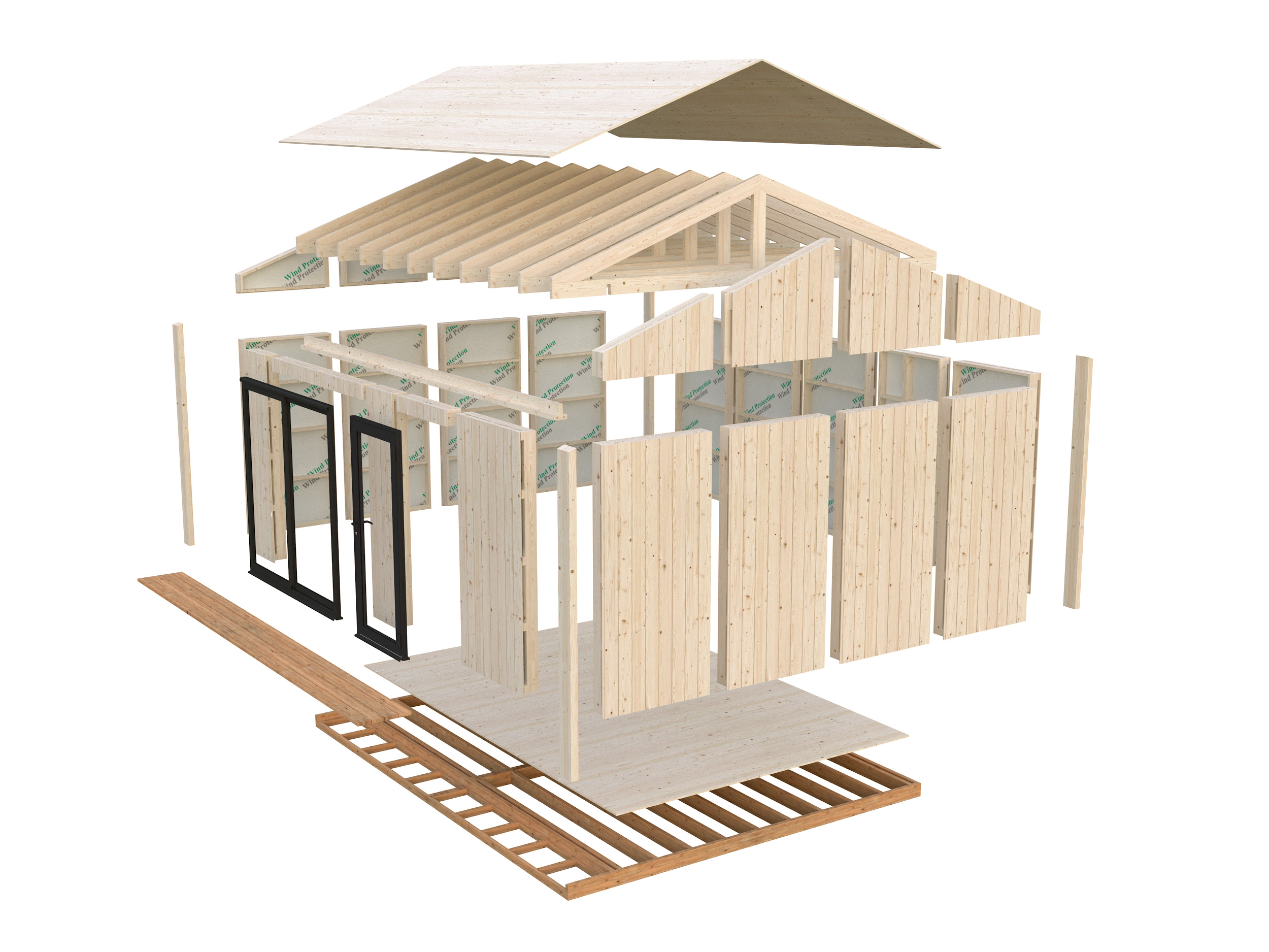 Caseta nórdica de madera Rebekka - 19,4 m2 4 Caseta nórdica de madera Rebekka - 19,4 m2 - Imagen 3
