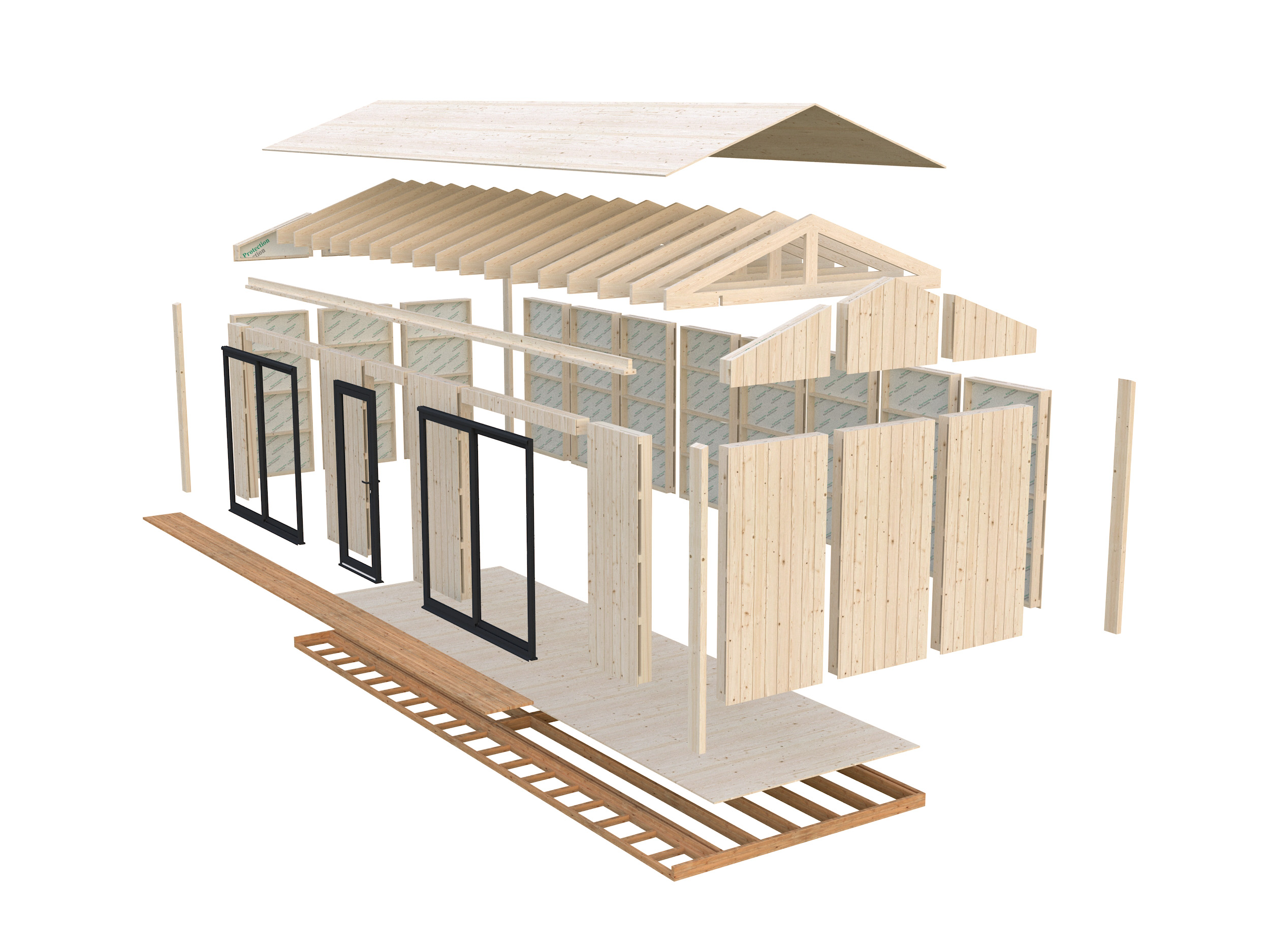 Caseta nórdica de madera Rebekka - 22,4 m2 4 Caseta nórdica de madera Rebekka - 22,4 m2 - Imagen 3