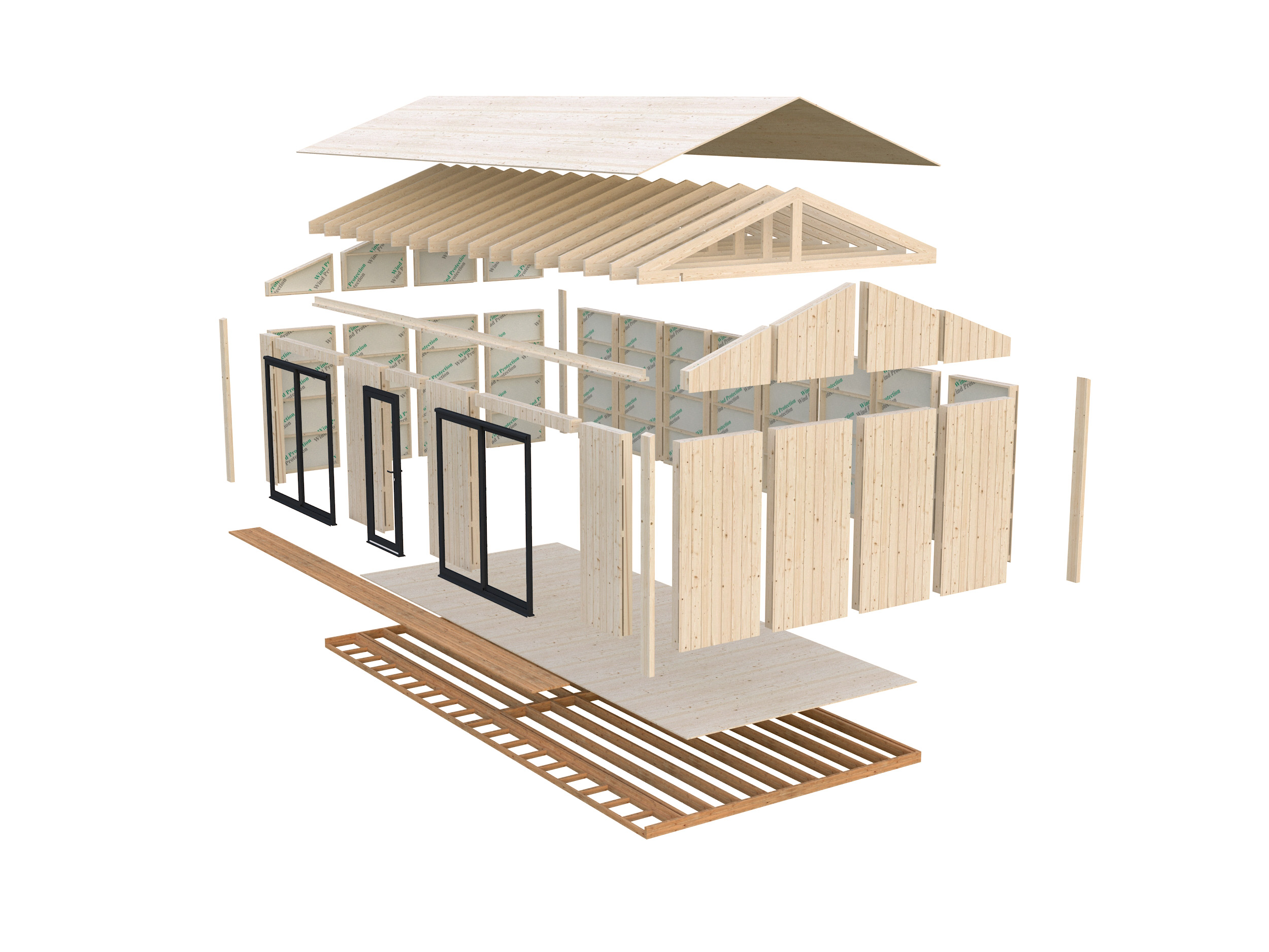 Caseta nórdica de madera Rebekka - 31,8 m2 4 Caseta nórdica de madera Rebekka - 31,8 m2 - Imagen 3