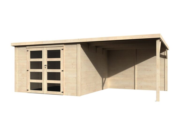 Caseta de madera Délices con porche - 17,8 m2