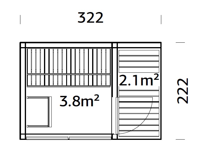 Caseta Sauna Sarah 3,8+2,1 m2 6 Caseta Sauna Sarah 3,8+2,1 m2 - Imagen 5
