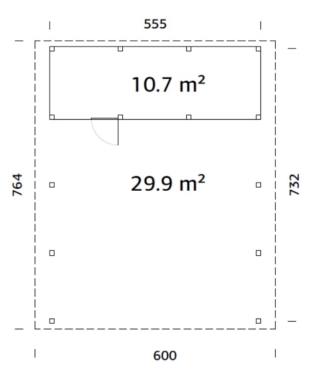 Cochera de madera Karl - 40,6 m2 con cobertizo 6 Cochera de madera Karl - 40,6 m2 con cobertizo - Imagen 5