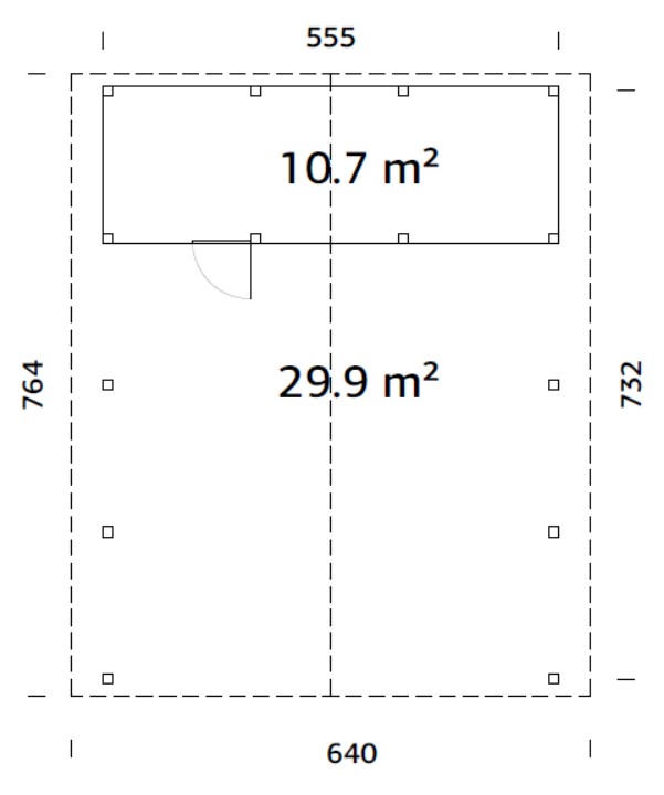 Cochera de madera Robert - 40,6 m2 con cobertizo 6 Cochera de madera Robert - 40,6 m2 con cobertizo - Imagen 5