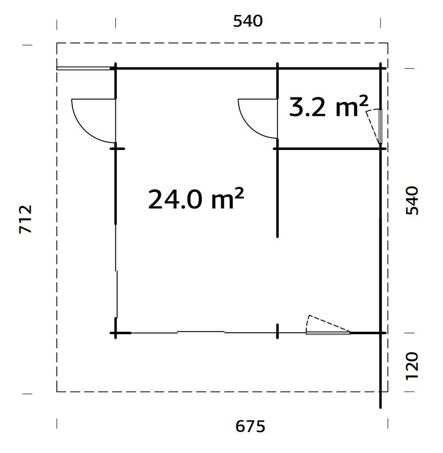 Caseta de madera Cecilia 27,2 m2 3 Caseta de madera Cecilia 27,2 m2 - Imagen 2