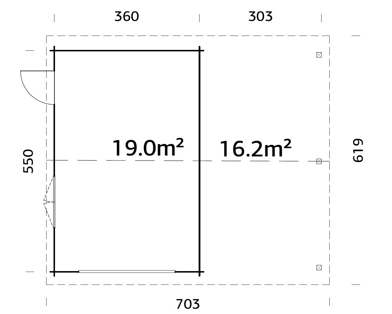 Garaje de madera Roger - 19,0+16,2 m2 7 Garaje de madera Roger - 19,0+16,2 m2 - Imagen 6