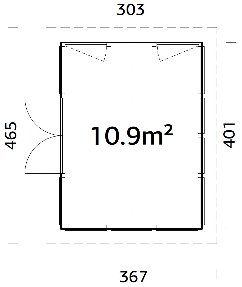 Cenador de madera Isabella - 10,9 m2 7 Cenador de madera Isabella - 10,9 m2 - Imagen 6