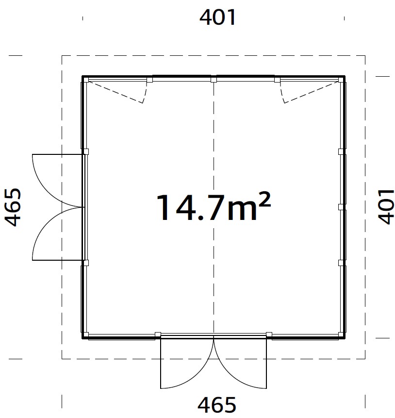 Cenador de madera Isabella - 14,7 m2 7 Cenador de madera Isabella - 14,7 m2 - Imagen 6