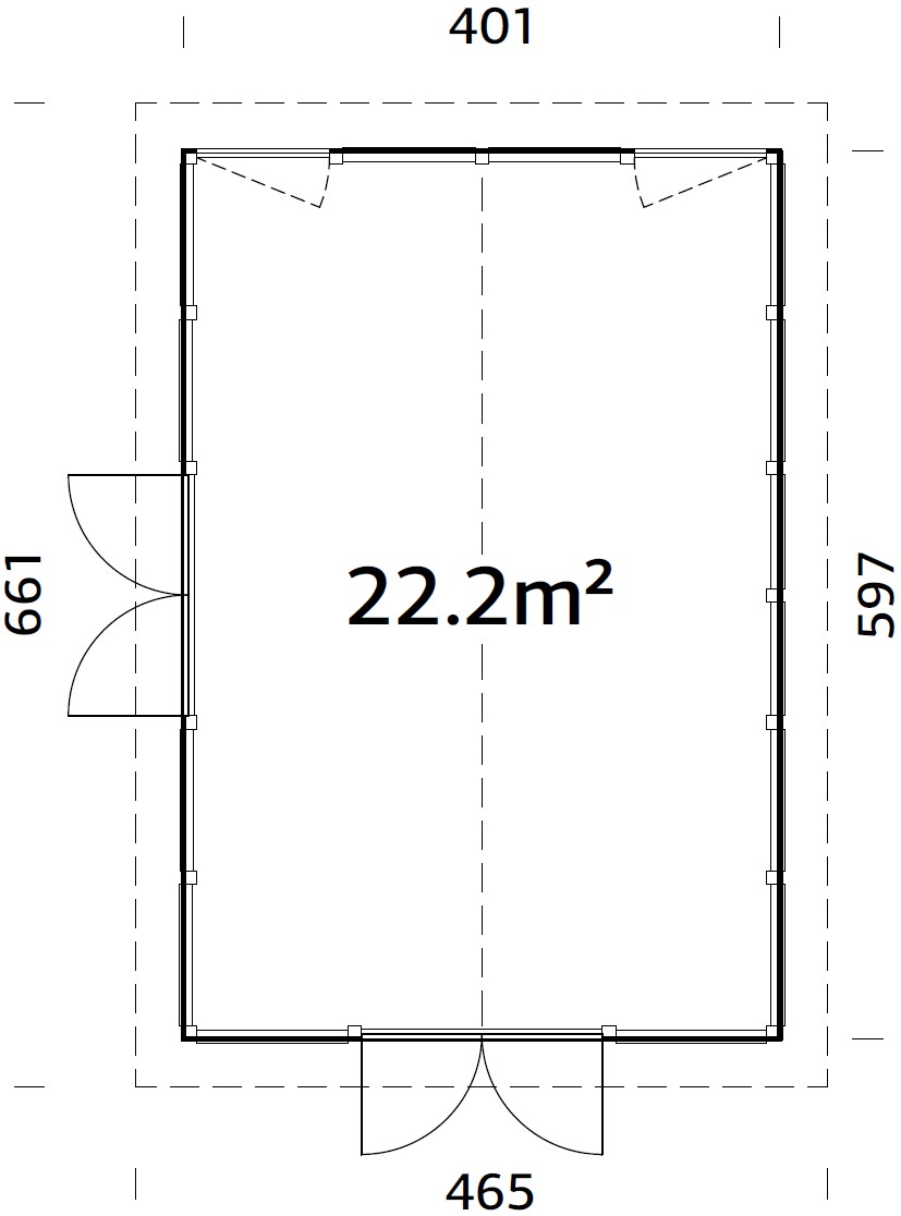 Cenador de madera Isabella - 22,2 m2 7 Cenador de madera Isabella - 22,2 m2 - Imagen 6