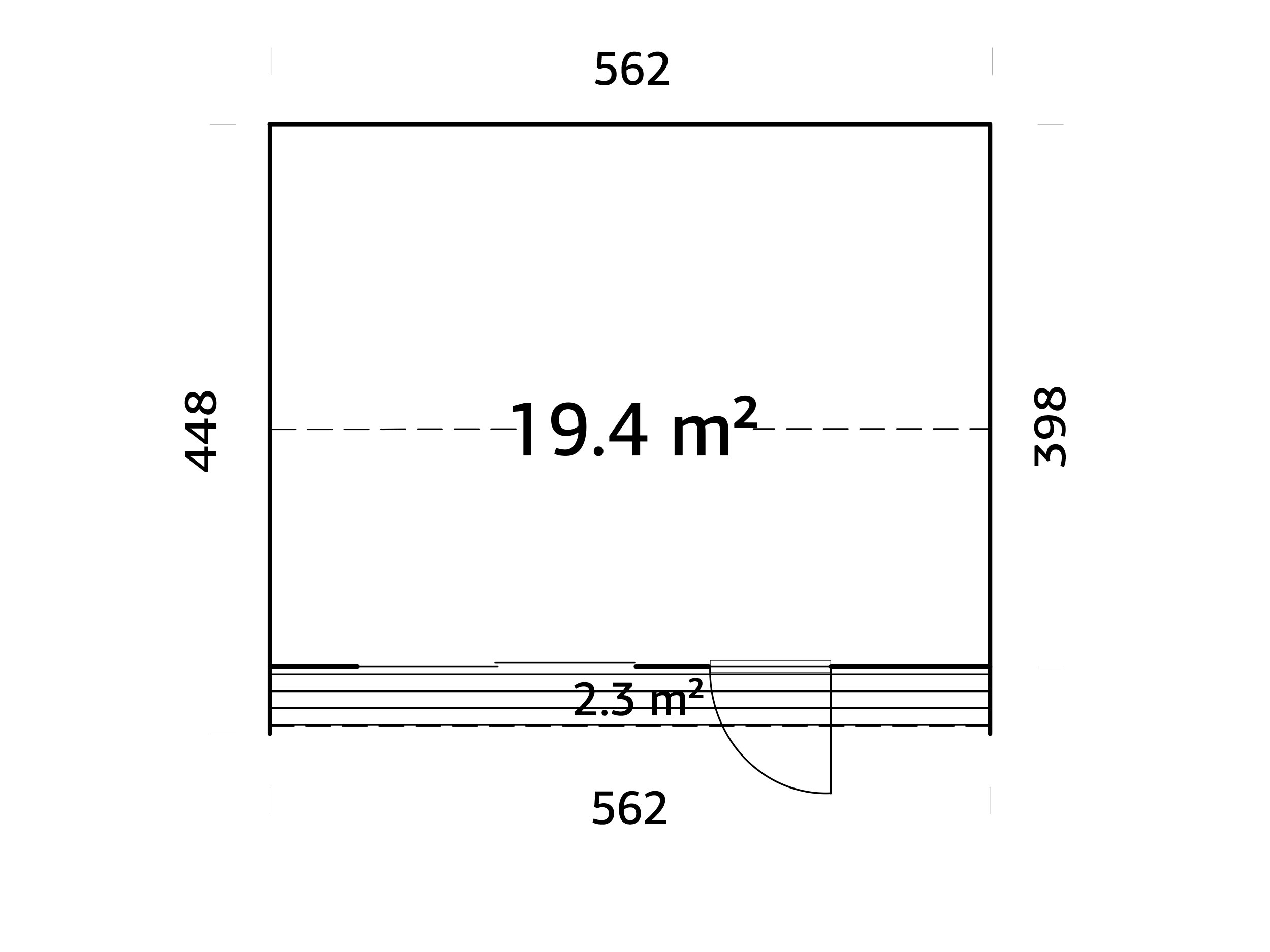 Caseta nórdica de madera Rebekka - 19,4 m2 7 Caseta nórdica de madera Rebekka - 19,4 m2 - Imagen 6