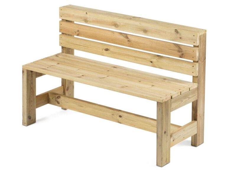 Banco de madera Lisboa con respaldo