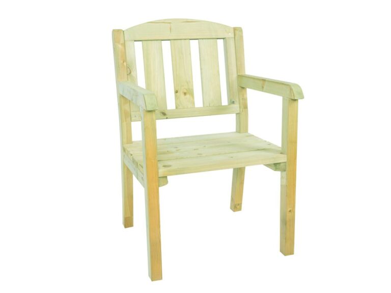 Silla de jardín de madera Gijón con reposabrazos