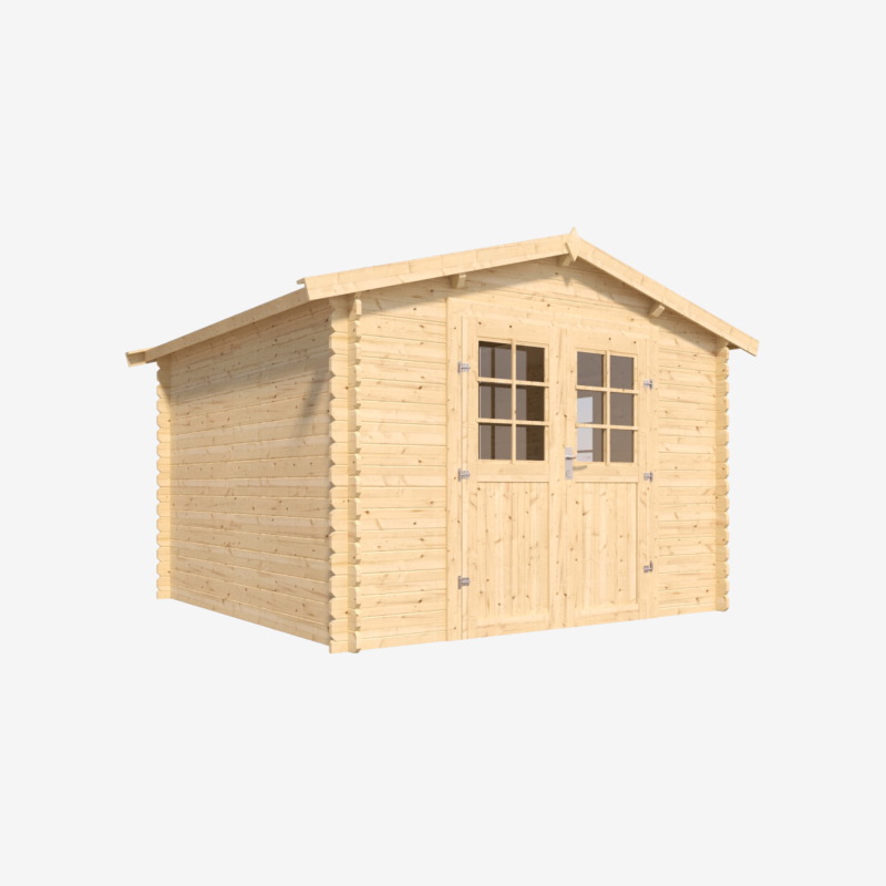 Caseta de madera Vallo con ventanas - 7,5 m2