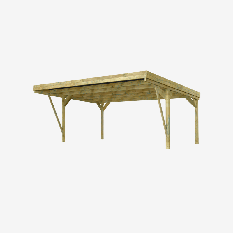 Cochera de madera Victor Doble Design - 604x512cm